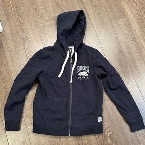 Roots Navy Blue Zip-Up Hoodie